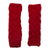 Alpaca blend fingerless mittens, 'Cozy Cardinal Red' - Andean Alpaca Blend Hand Knit Red Fingerless Mittens thumbail