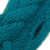 Alpaca blend fingerless mittens, 'Turquoise Teal Braid' - Andean Alpaca Blend Hand Knit Turquoise Fingerless Mittens (image 2h) thumbail