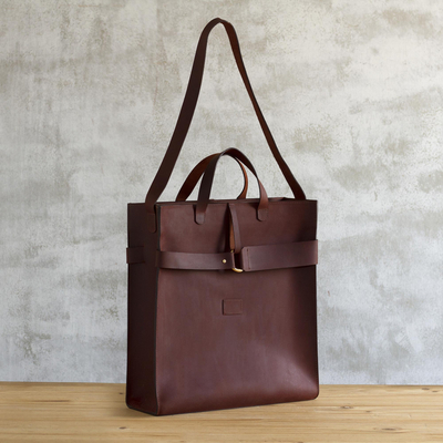 Leather tote bag,World Class