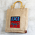 Jute tote bag, 'Otorongo' - Handmade Jute Tote Bag with Bamboo Handles (image 2b) thumbail