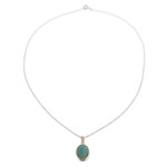 Amazonite pendant necklace, 'Naturally Beautiful' - Natural Handcrafted Andean Amazonite Pendant Necklace