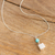 Amazonite pendant necklace, 'Cubist' - Peruvian Amazonite and Sterling Silver Pendant Necklace (image 2b) thumbail