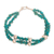 Reconstituted turquoise beaded bracelet, 'Undulating Sea' - Peruvian Reconstituted Turquoise Bracelet thumbail