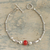 Tourmaline pendant bracelet, 'Sweet Sunset' - Sterling Silver and Tourmaline Pendant Bracelet (image 2) thumbail