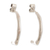 Sterling silver half hoop earrings, 'Minimus' - Sterling Silver Half Hoop Post Earrings