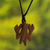 Wood pendant necklace, 'Autumn in Nature' - Unique Unisex Wood Pendant Necklace thumbail