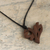 Wood pendant necklace, 'Natural Season' - Natural Wood Pendant Necklace (image 2b) thumbail
