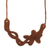 Wood pendant necklace, 'Jasmine Bloom' - Floral Wood Pendant Necklace on Cotton Cord (image 2a) thumbail