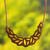 Wood pendant necklace, 'Garden of Leaves' - Artisan Crafted Leaf Motif Wood Necklace thumbail