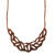 Wood pendant necklace, 'Garden of Leaves' - Artisan Crafted Leaf Motif Wood Necklace (image 2a) thumbail