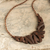 Wood pendant necklace, 'Mountain Muse' - Hand Crafted Wood Pendant Necklace from Peru (image 2b) thumbail