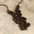 Wood pendant necklace, 'Natural Zigzag' - Long Wood Pendant Necklace (image 2b) thumbail
