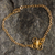Gold plated pendant bracelet, 'Golden Butterfly' - 24k Gold Plated Butterfly Bracelet