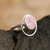 Rhodonite cocktail ring, 'In the Loop' - Rhodonite and Sterling Silver Cocktail Ring from Peru thumbail