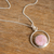 Rhodonite pendant necklace, 'In the Loop' - Rhodonite and Sterling Silver Pendant Necklace from Peru (image 2b) thumbail