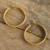 Gold plated filigree half-hoop earrings, 'Colonial Intricacy' - Gold Plated Silver Filigree Half-Hoop Earrings from Peru (image 2b) thumbail
