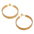Gold plated filigree half-hoop earrings, 'Colonial Intricacy' - Gold Plated Silver Filigree Half-Hoop Earrings from Peru (image 2c) thumbail
