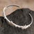Sterling silver cuff bracelet, 'White Cypress' - Realistic Cypress Motif Cuff Bracelet (image 2) thumbail