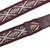 Cinturón de cuero con detalles de lana - Cinturón de cuero con detalle de lana tejido a mano