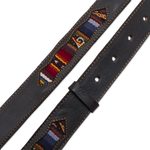 Wool-accented leather belt, 'Cusco Heritage' - Leather Belt with Andean Wool Accents