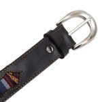 Wool-accented leather belt, 'Cusco Heritage' - Leather Belt with Andean Wool Accents