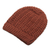 mütze aus 100 % Alpaka - Handgehäkelte Mütze aus gebranntem Siena aus 100 % Alpaka