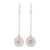 Sterling silver dangle earrings, 'Inti' - Sun Dangle Earrings from Peru