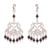 Onyx chandelier earrings, 'Colonial Cusco' - Onyx and Sterling Silver Chandelier Earrings