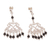 Onyx chandelier earrings, 'Colonial Cusco' - Onyx and Sterling Silver Chandelier Earrings