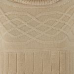 Knitted alpaca blend poncho, 'Natural Ivory' - Braided Detail Ivory Alpaca Blend Poncho from Peru