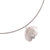 Rhodolite collar necklace, 'Surco Rose' - Andean Rhodolite and Sterling Silver Pendant Necklace