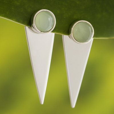 Opal-Tropfenohrringe - Ohrhänger aus Anden-Opal und Silber