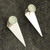 Opal drop earrings, 'Precious Swords' - Andean Opal and Silver Drop Earrings