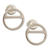 Sterling silver drop earrings, 'Forbidden Circle' - Circular Sterling Silver Drop Earrings