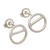 Sterling silver drop earrings, 'Forbidden Circle' - Circular Sterling Silver Drop Earrings
