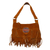 Wool-accented suede hobo bag, 'Urubamba Valley' - Rust Suede Shoulder Bag from Peru