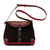 Wool-accented suede and leather shoulder bag, 'Sacred Valley' - Black and Red Suede and Wool Shoulder Bag thumbail