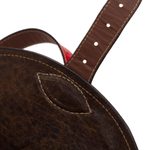 Wool-accented suede and leather shoulder bag, 'Sacred Valley' - Black and Red Suede and Wool Shoulder Bag