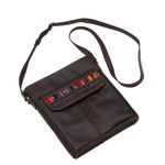 Leather shoulder bag, 'Road to Adventure' - Andean Style Leather Shoulder Bag