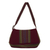 100% alpaca shoulder bag, 'Andean Prairie' - Backstrap Handwoven Red and Olive Alpaca Shoulder Bag