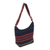 100% alpaca shoulder bag, 'Chinchero Skies' - Backstrap Handwoven Blue and Red Alpaca Shoulder Bag (image 2a) thumbail
