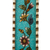 Reverse-painted glass wall cross, 'Flowers of Faith in Teal' - Hand Painted Glass and Wood Wall Cross (image 2d) thumbail