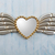 Wood and glass wall mirror, 'Winged Heart' - Hand Crafted Wood Winged Heart Wall Mirror (image 2b) thumbail