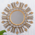 Wood and glass wall mirror, 'Colonial Splendor' - Hand Crafted Wood Wall Mirror from Peru thumbail