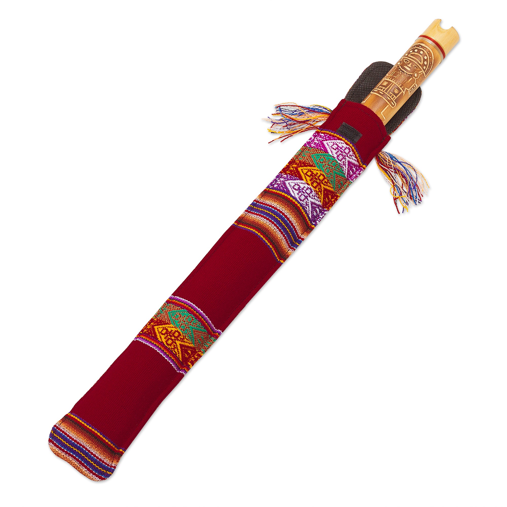 Bamboo Quena Flute Wind Instrument Ceremonial Tumi NOVICA