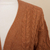 Cotton and recycled PET blend cardigan, 'Ginger Cable Classic' - Eco Friendly Cable Knit Open Front Deep Orange Cardigan (image 2f) thumbail