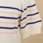 Short-sleeved cotton blend sweater, 'Sweet Freedom' - Cotton Blend Striped Sweater