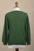 Cotton blend sweater, 'Green Spring' - Knit Cotton Blend Pullover in Green from Peru (image 2e) thumbail