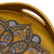 Reverse-painted glass tray, 'Golden Aura' - Hand Crafted Reverse-Painted Glass Tray (image 2b) thumbail