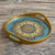 Reverse-painted glass tray, 'Creative Mandala' - Hand Painted Glass Serving Tray with Mandala Motif thumbail